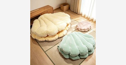 Clam Shell Shaped Kids Sofa – Shredded Foam Filled Giant Pearl Lounger - Model MJ-FF010 | Mingjin Bean Bag China